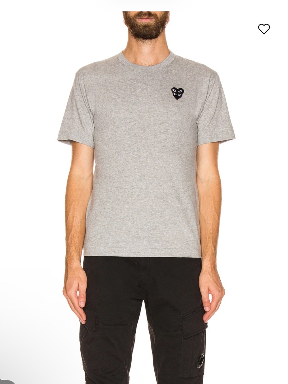 Comme des garcons play grey t shirt